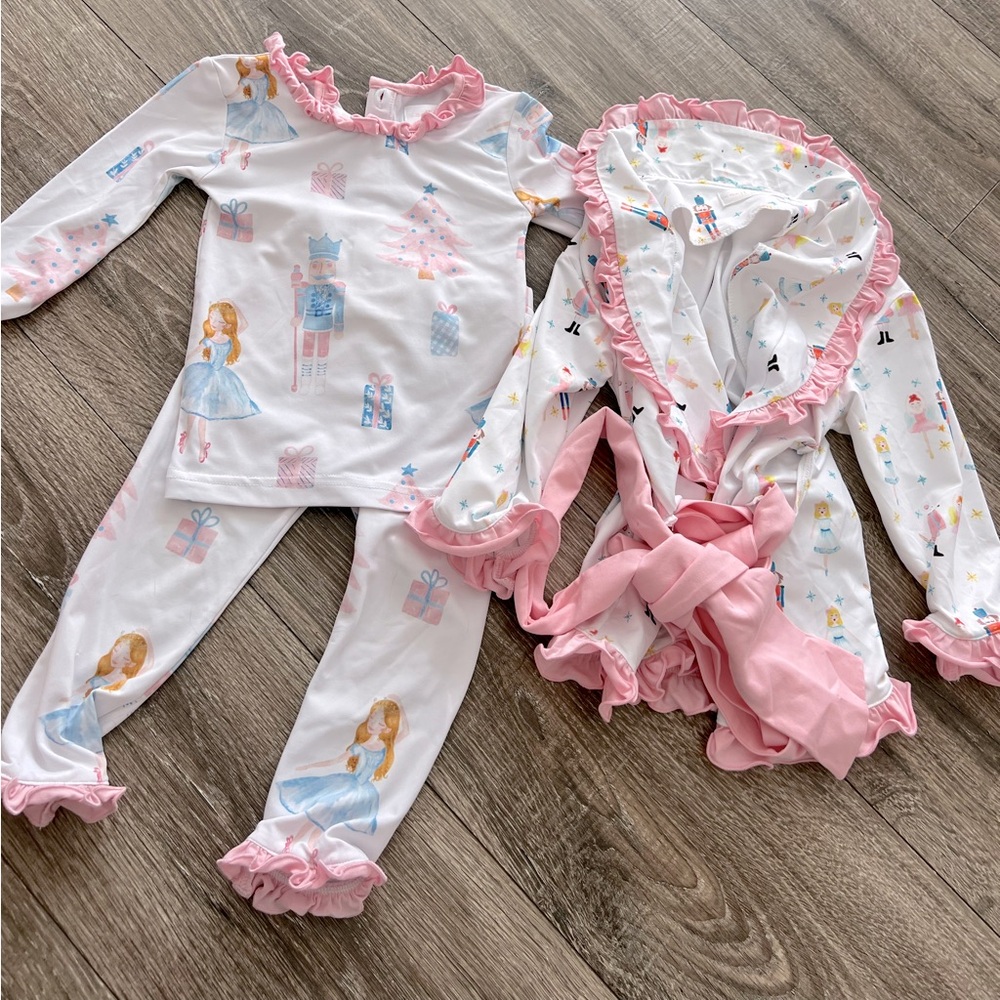 Cecil and Lou Nutcracker pajamas with matching robe